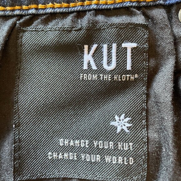 Kut From the Kloth Connie Ankle Skinny Jeans with Raw Hem Medium Wash, Size 8 - Picture 11 of 13